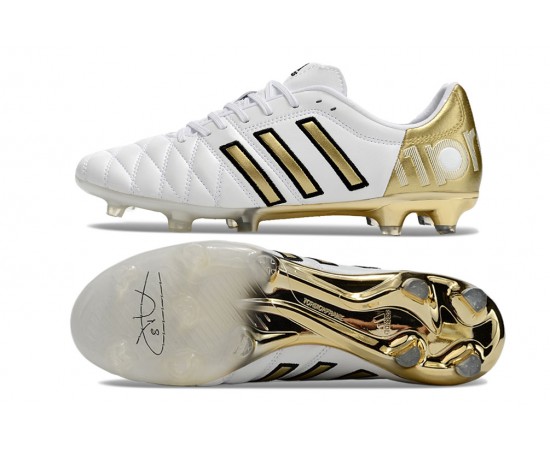 Adidas Adipure 11 PRO X PD25 TRX FG White Gold Black Soccer Cleats For Men