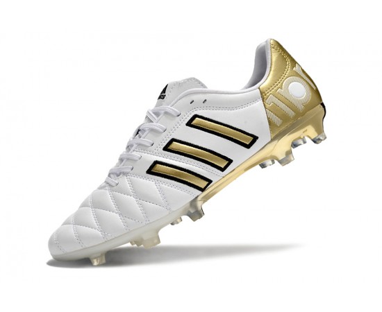 Adidas Adipure 11 PRO X PD25 TRX FG White Gold Black Soccer Cleats For Men