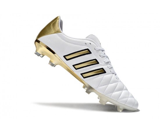 Adidas Adipure 11 PRO X PD25 TRX FG White Gold Black Soccer Cleats For Men