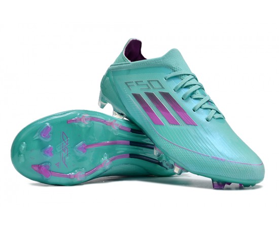 Adidas F50 FG Soccer Cleats Green Purple For Men And Women