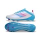 Adidas F50 FG Soccer Cleats Ltblue Grey Pink For Men And Women