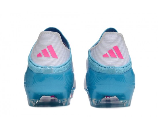 Adidas F50 FG Soccer Cleats Ltblue Grey Pink For Men And Women