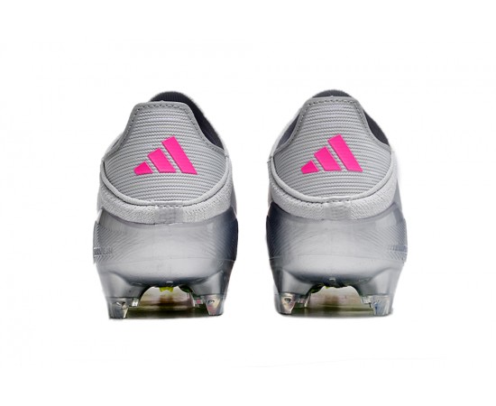 Adidas F50 FG Soccer Cleats Silver Purple Green For Men And Women