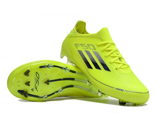 Adidas F50 FG Soccer Cleats Yellow Black For Men And Women