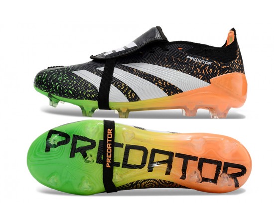 Adidas Predator Accuracy FG Boost Soccer Cleats Black Green White Orange For Men And Women