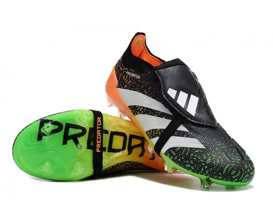 Adidas Predator Accuracy FG Boost Soccer Cleats Black Green White Orange For Men And Women