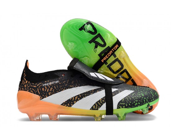 Adidas Predator Accuracy FG Boost Soccer Cleats Black Green White Orange For Men And Women