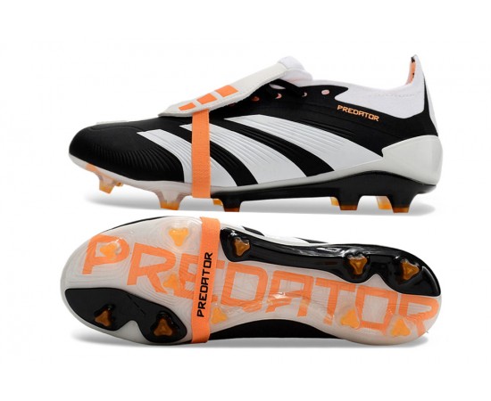 Adidas Predator Accuracy FG Boost Soccer Cleats Black White Orange For Men And Women