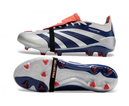 Adidas Predator Accuracy FG Boost Soccer Cleats Deep Blue Grey Red For Men And Women