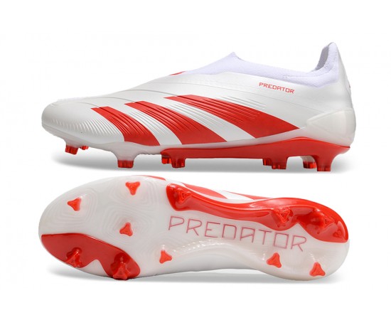 Adidas Predator Accuracy FG Boost Soccer Cleats White Red For Men