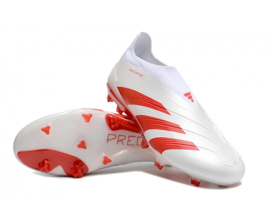 Adidas Predator Accuracy FG Boost Soccer Cleats White Red For Men