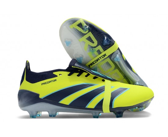 Adidas Predator Accuracy FG Boost Soccer Cleats Yellow Deep Blue For Men And Women