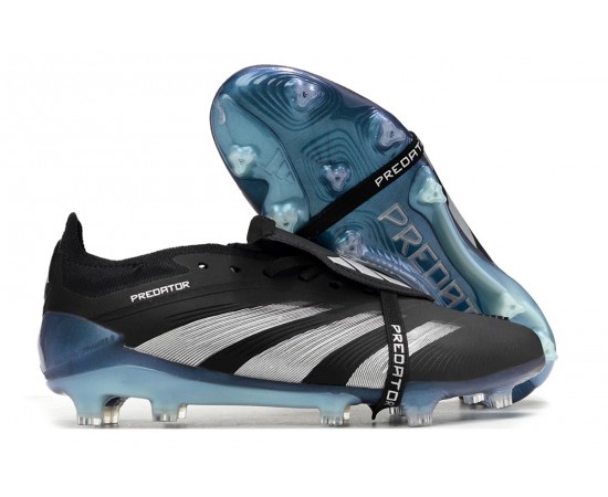 Adidas Predator Accuracy FG Low Soccer Cleats Black Silver Blue For Men