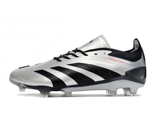 Adidas Predator Accuracy FG Low Soccer Cleats Black Silver For Men