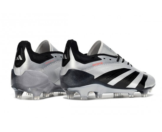 Adidas Predator Accuracy FG Low Soccer Cleats Black Silver For Men