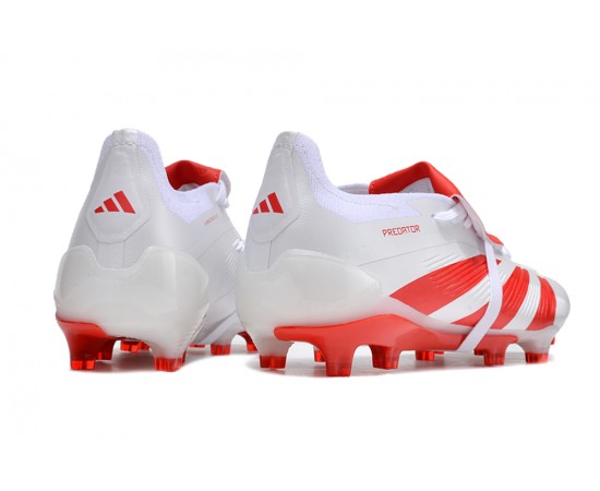 Adidas Predator Accuracy FG Low Soccer Cleats Red White For Men