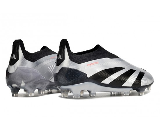 Adidas Predator Accuracy FG Low Soccer Cleats Silver Black For Men