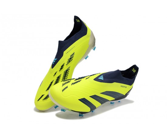 Adidas Predator Accuracy FG Low Soccer Cleats Yellow Blue For Men