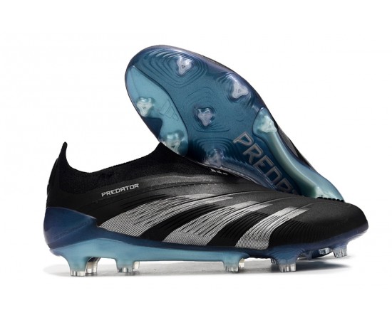 Adidas Predator Accuracy FG Soccer Cleats Black Blue Silver For Men