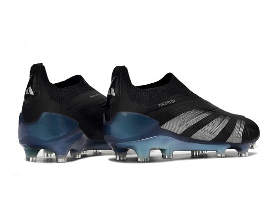 Adidas Predator Accuracy FG Soccer Cleats Black Blue Silver For Men