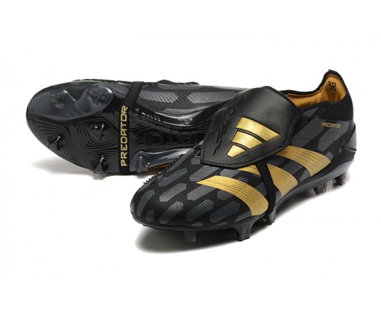 Adidas Predator Accuracy FG Soccer Cleats Black Gold For Men