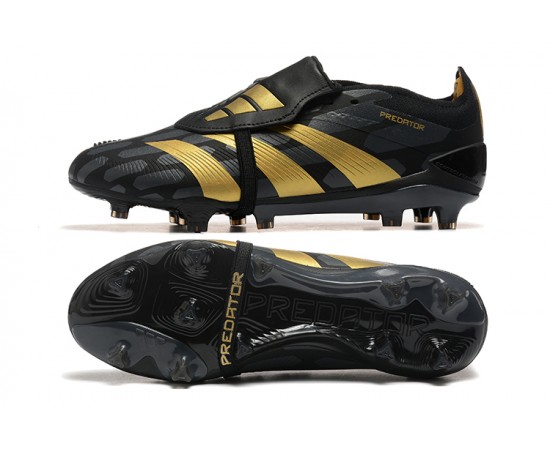 Adidas Predator Accuracy FG Soccer Cleats Black Gold For Men