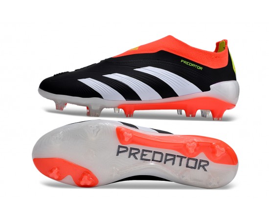 Adidas Predator Accuracy FG Soccer Cleats Black White Orange For Men