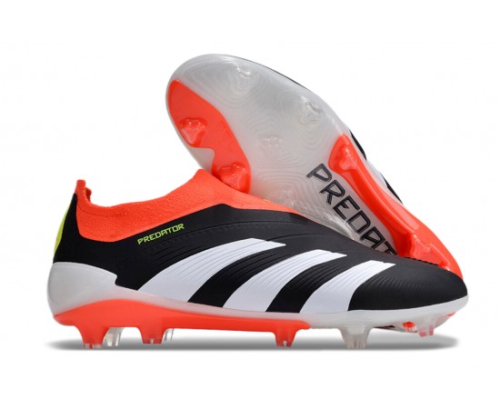 Adidas Predator Accuracy FG Soccer Cleats Black White Orange For Men