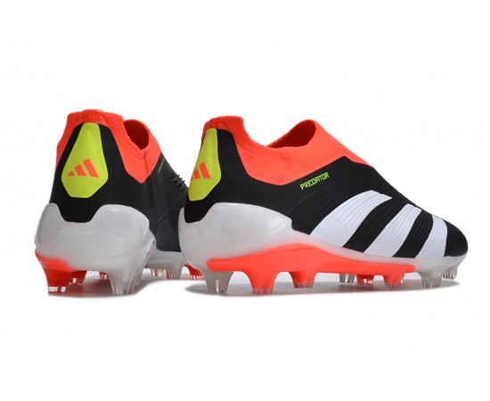 Adidas Predator Accuracy FG Soccer Cleats Black White Orange For Men