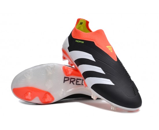 Adidas Predator Accuracy FG Soccer Cleats Black White Orange For Men