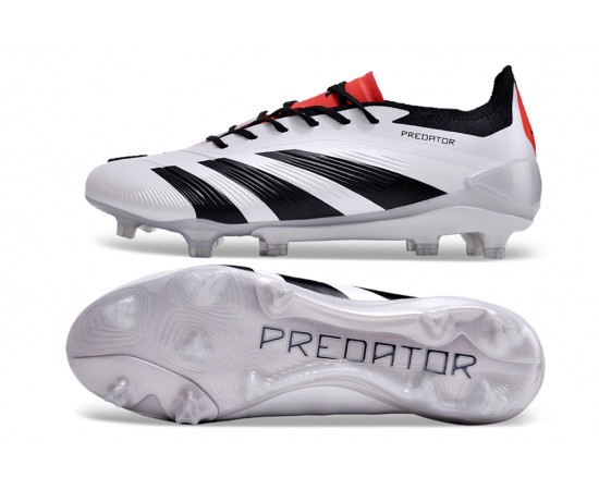 Adidas Predator Accuracy FG Soccer Cleats Black White Red For Men