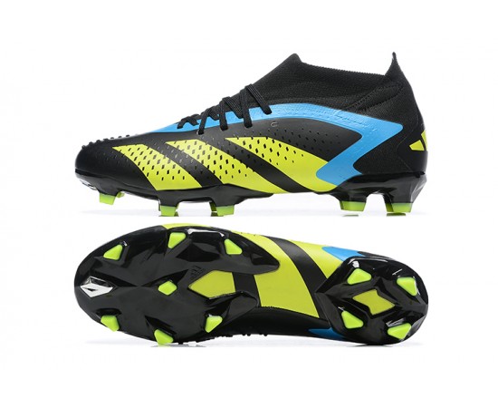 Adidas Predator Accuracy FG Soccer Cleats Black Yellow Blue For Men