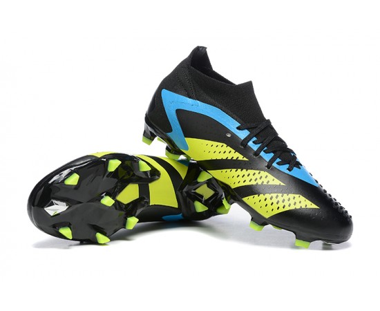 Adidas Predator Accuracy FG Soccer Cleats Black Yellow Blue For Men