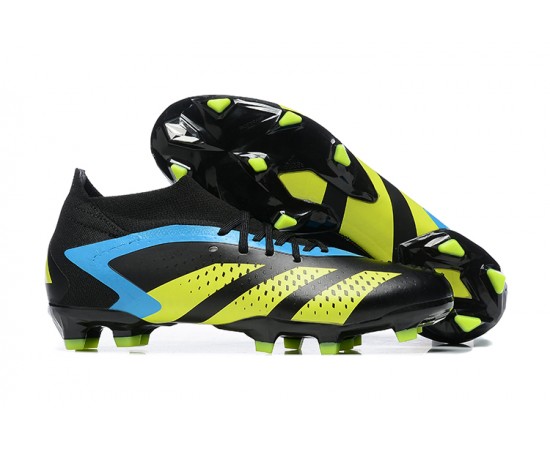 Adidas Predator Accuracy FG Soccer Cleats Black Yellow Blue For Men