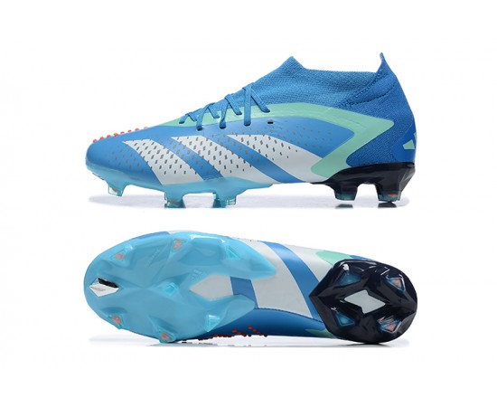 Adidas Predator Accuracy FG Soccer Cleats Blue Grey For Men