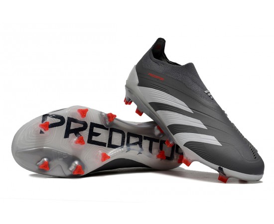 Adidas Predator Accuracy FG Soccer Cleats Grey Deep Grey For Men