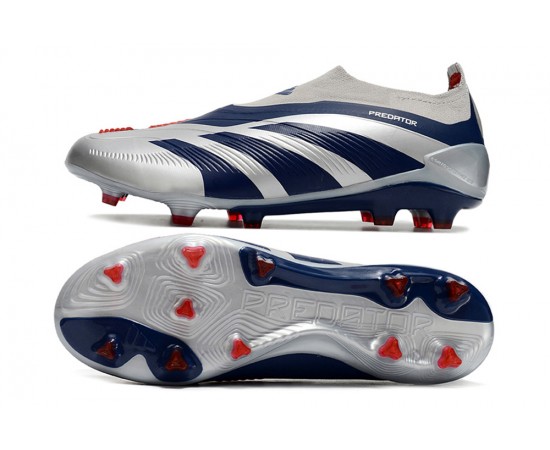 Adidas Predator Accuracy FG Soccer Cleats Silver Blue Red For Men And Women