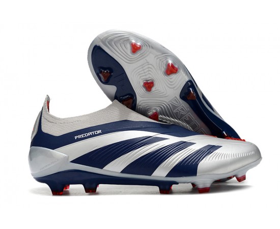 Adidas Predator Accuracy FG Soccer Cleats Silver Blue Red For Men And Women