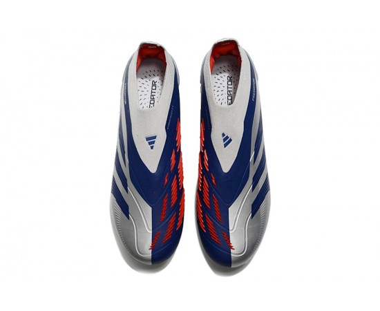 Adidas Predator Accuracy FG Soccer Cleats Silver Blue Red For Men And Women