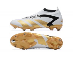 Adidas Predator Accuracy FG Soccer Cleats White Gold Black For Men 