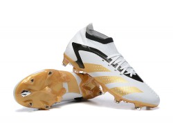 Adidas Predator Accuracy FG Soccer Cleats White Gold Black For Men 