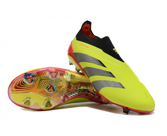 Adidas Predator Accuracy FG Soccer Cleats Yellow Black Red For Men And Women