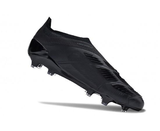 Adidas Predator Elite Laceless Boost FG All Black Low Soccer Cleats For Men