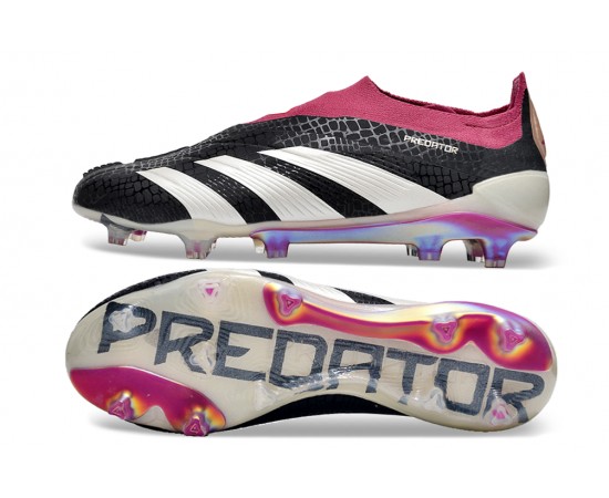 Adidas Predator Elite Laceless Boost FG Beige Black Win-Red Low Soccer Cleats For Men