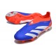 Adidas Predator Elite Laceless Boost FG Orange Silver Blue Low Soccer Cleats For Men