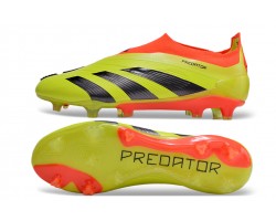 Adidas Predator Elite Laceless Boost FG Yellow Black Orange Low Soccer Cleats For Men