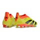 Adidas Predator Elite Laceless Boost FG Yellow Black Orange Low Soccer Cleats For Men