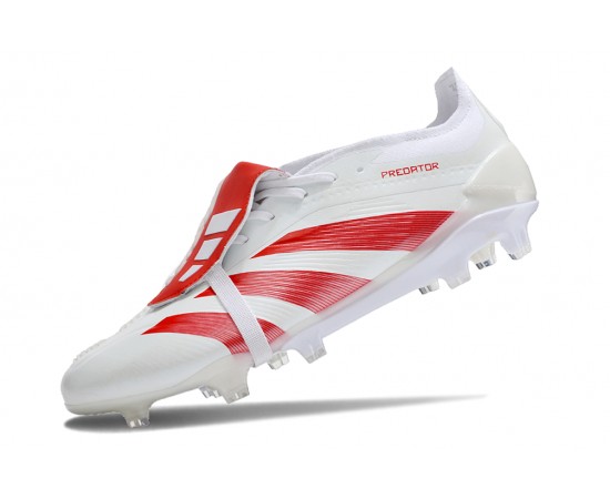 Adidas Predator Elite Tongue FG Beige White And Red Low Soccer Cleats For Men