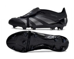 Adidas Predator Elite Tongue FG Black And Silver Low Soccer Cleats For Men