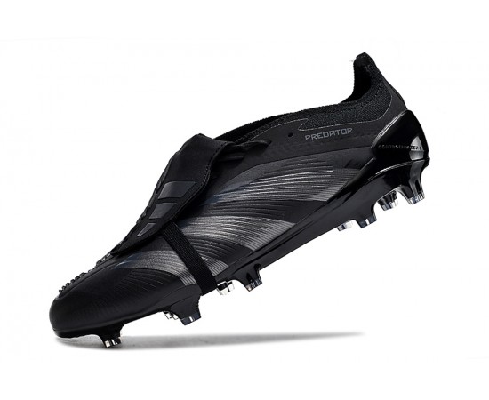 Adidas Predator Elite Tongue FG Black And Silver Low Soccer Cleats For Men